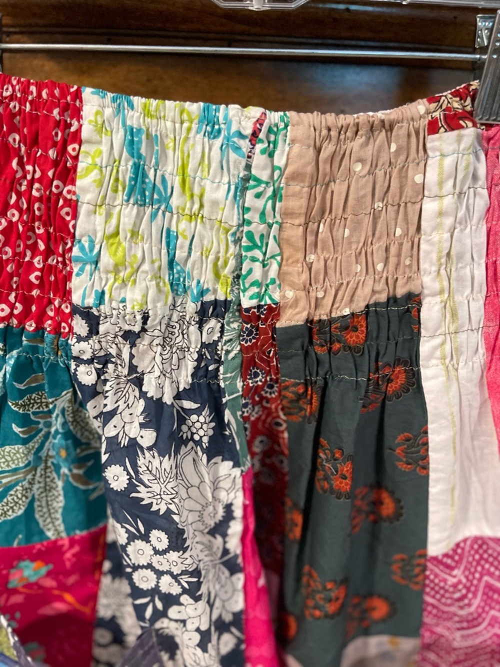 Multicolor Patchwork Boho Jogger Pants - Picture 3 of 5